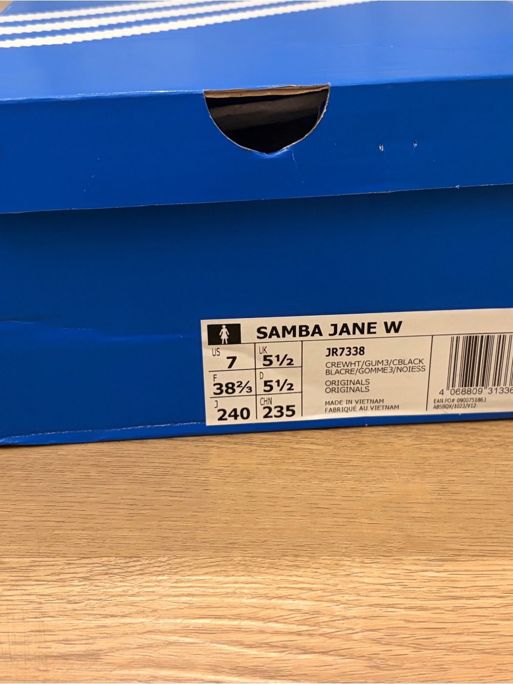 adidas Samba Jane W Cream with Black Detail - Picture 5 of 5